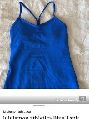 lululemon athletica Cobalt Blue Strappy Tank
